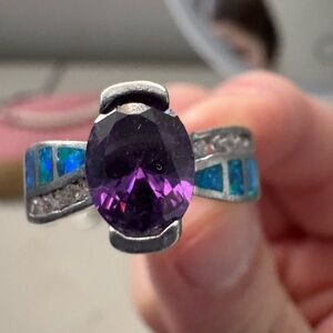 Purple 925 ring